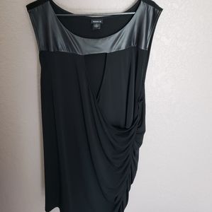 Torrid black faux leather tank